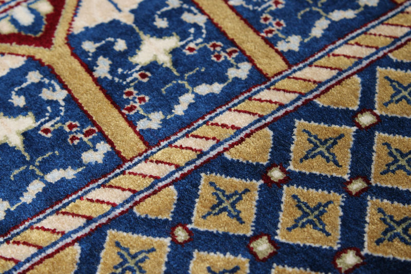 10x13 Gold and Navy Turkish Antep Rug