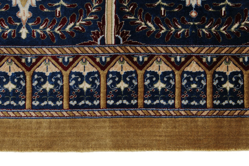 10x13 Gold and Navy Turkish Antep Rug