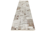 3x12 Off White and Light Brown Turkish Antep Runner
