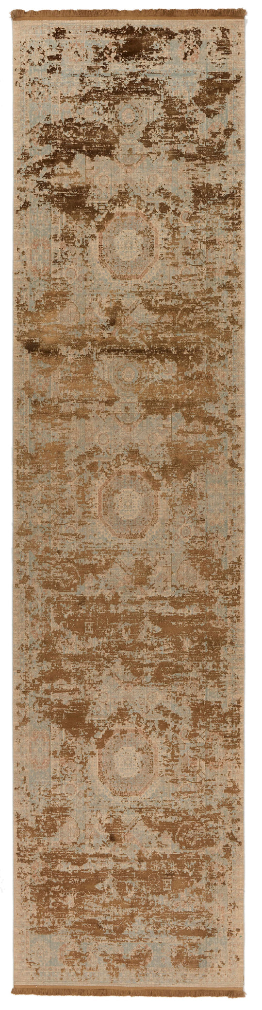 3x13 Gold and Multicolor Turkish Antep Runner