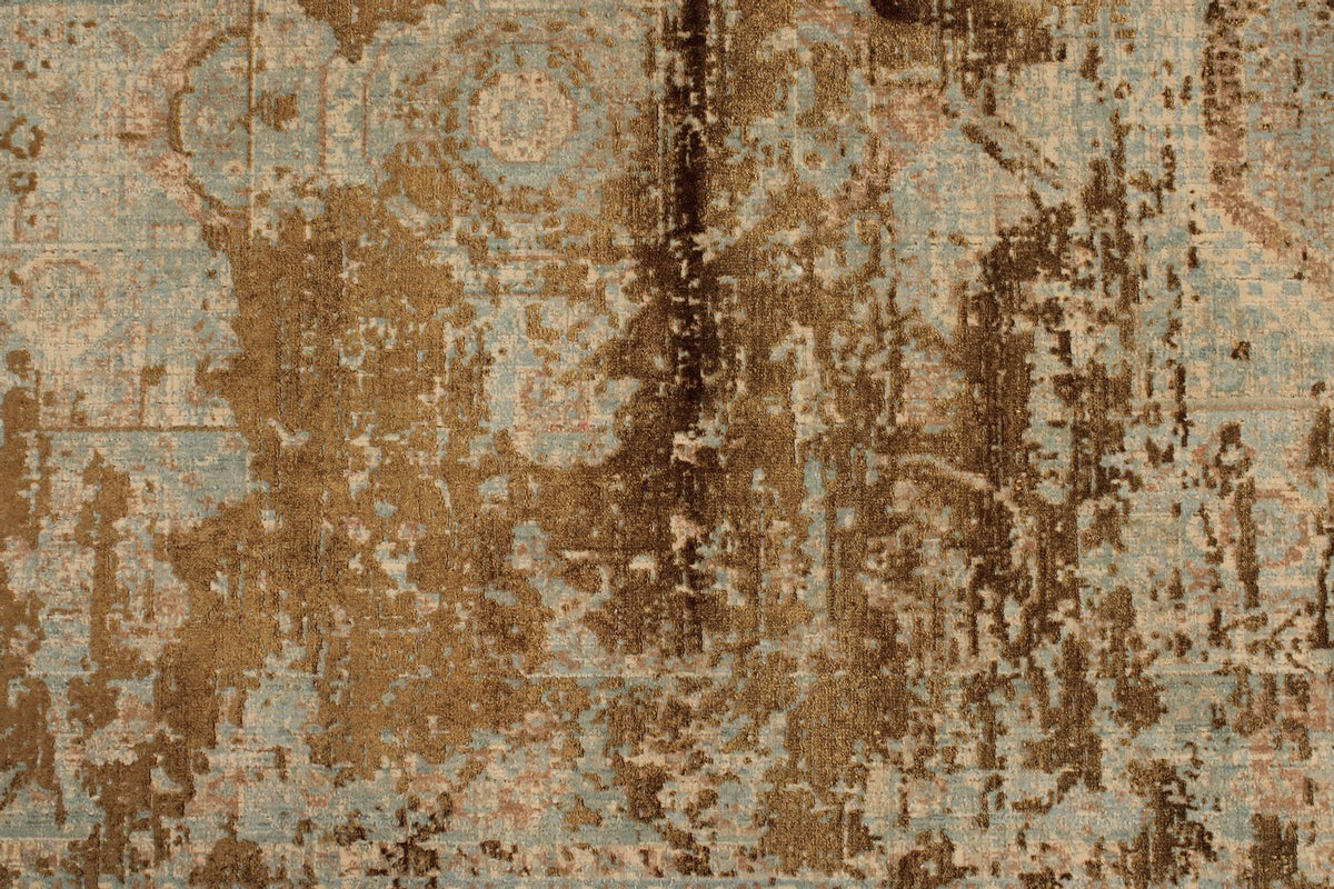 3x13 Gold and Multicolor Turkish Antep Runner