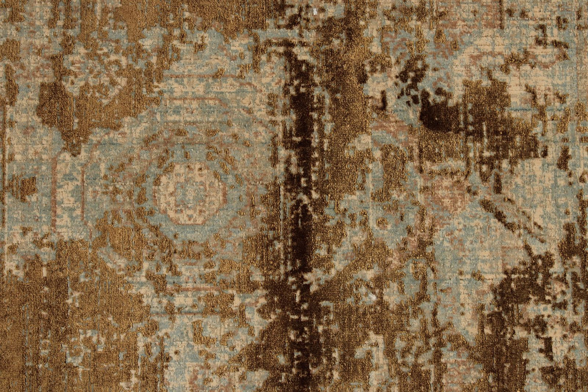 3x13 Gold and Multicolor Turkish Antep Runner