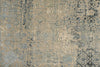 3x13 Blue and Off White Turkish Antep Runner
