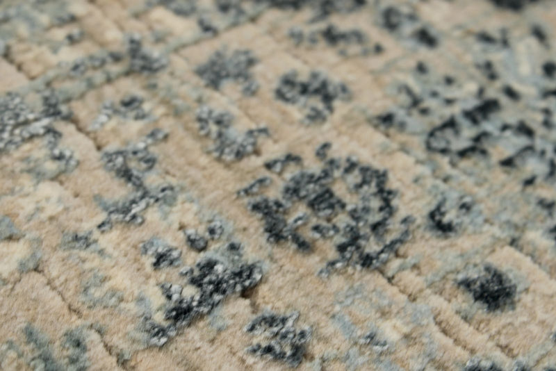 3x13 Blue and Off White Turkish Antep Runner