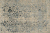 3x13 Blue and Off White Turkish Antep Runner