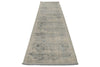 3x13 Blue and Off White Turkish Antep Runner