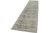 3x13 Blue and Off White Turkish Antep Runner