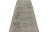 3x13 Blue and Off White Turkish Antep Runner