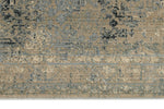 3x13 Blue and Off White Turkish Antep Runner