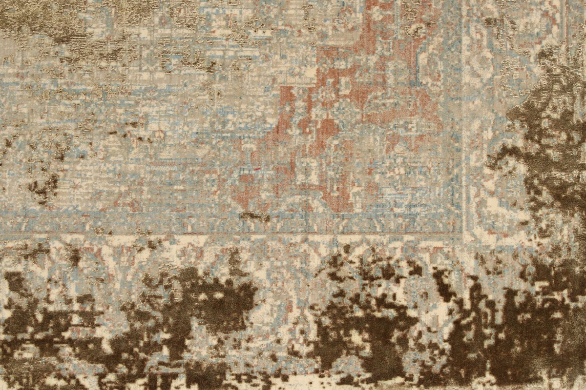 3x13 Gold and Multicolor Turkish Antep Runner