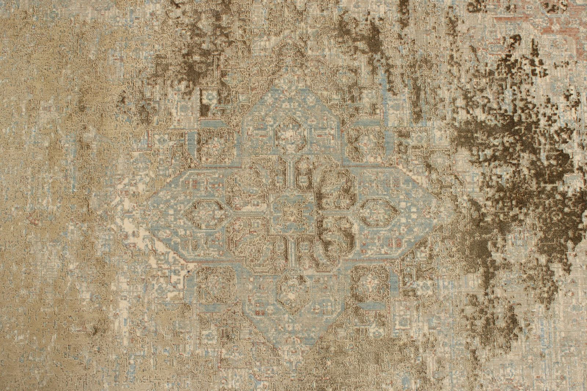 3x13 Gold and Multicolor Turkish Antep Runner