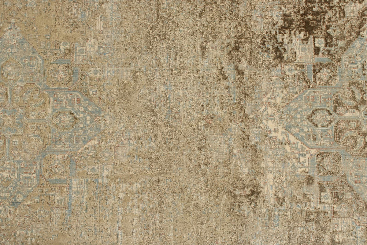 3x13 Gold and Multicolor Turkish Antep Runner