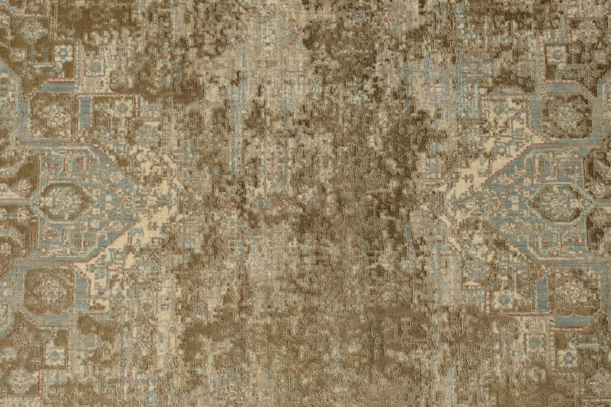 3x13 Gold and Multicolor Turkish Antep Runner