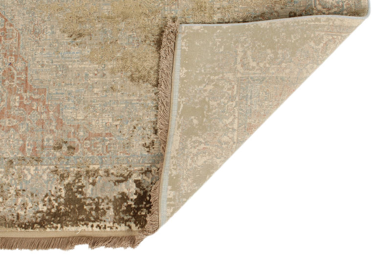 3x13 Gold and Multicolor Turkish Antep Runner