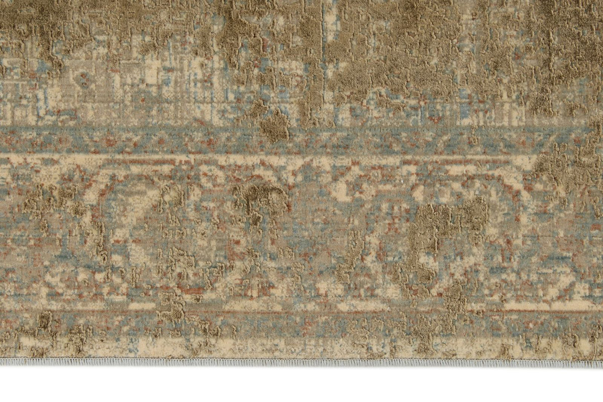 3x13 Gold and Multicolor Turkish Antep Runner