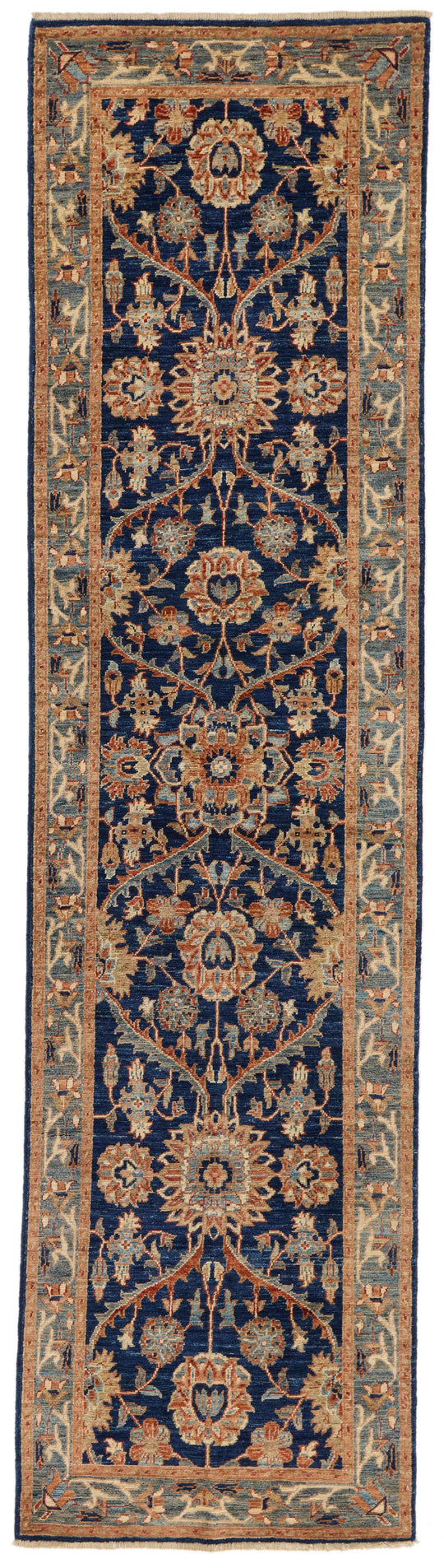 3x10 Navy and Gray Anatolian Traditional Runner