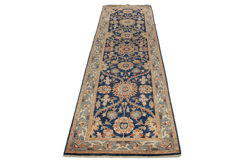 3x10 Navy and Gray Anatolian Traditional Runner