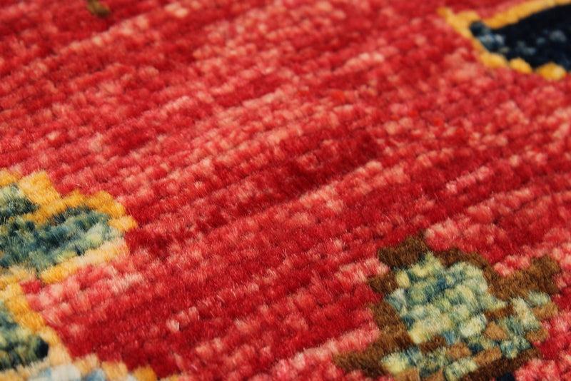 3x10 Red and Multicolor Anatolian Traditional Runner