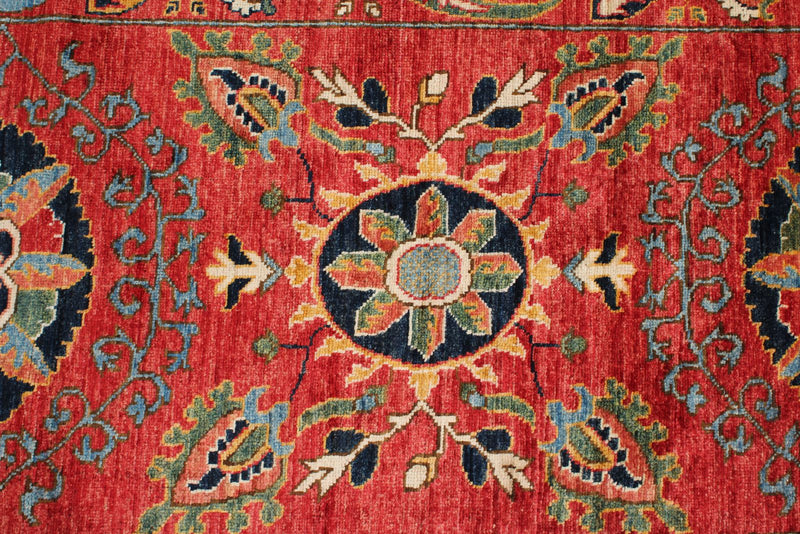 3x10 Red and Multicolor Anatolian Traditional Runner