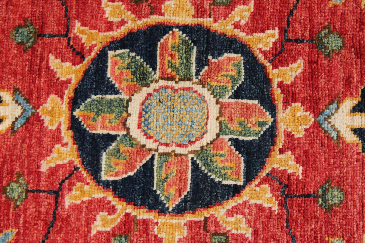 3x10 Red and Multicolor Anatolian Traditional Runner