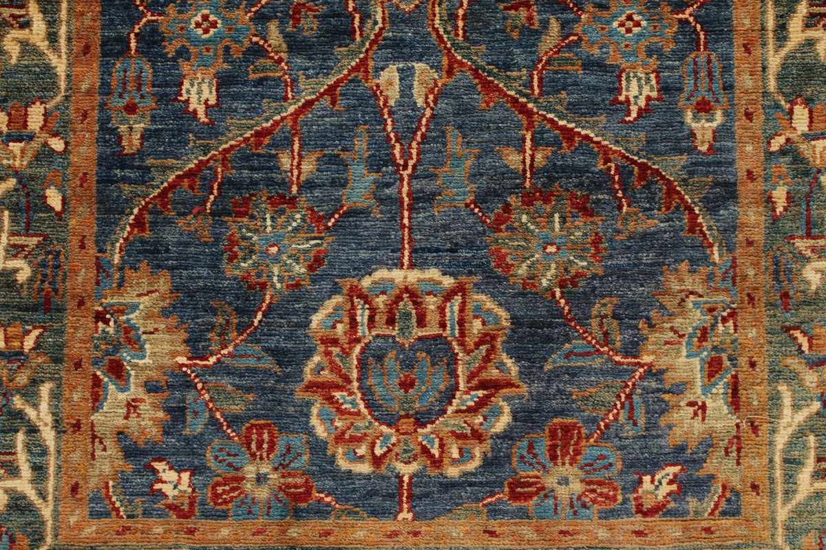 3x10 Navy and Light Blue Anatolian Traditional Runner