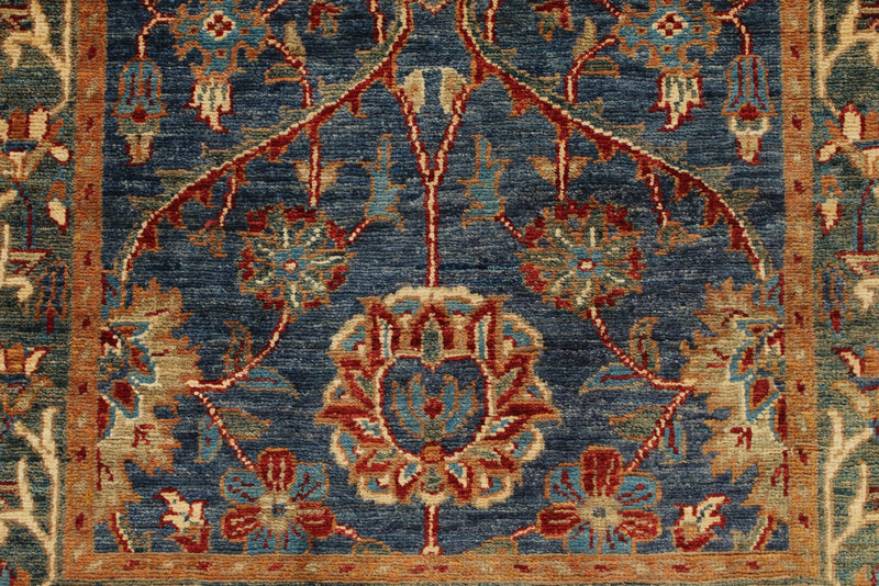 3x10 Navy and Light Blue Anatolian Traditional Runner