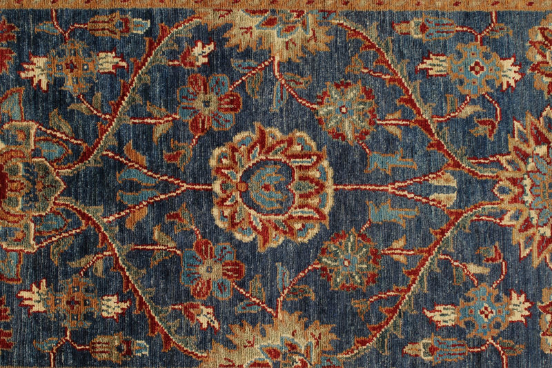 3x10 Navy and Light Blue Anatolian Traditional Runner