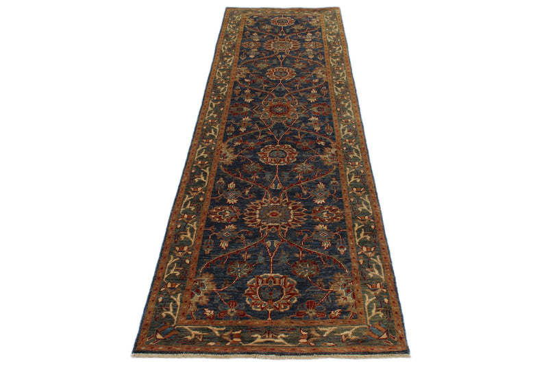 3x10 Navy and Light Blue Anatolian Traditional Runner