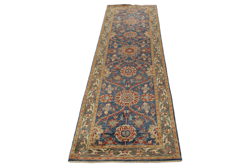 3x10 Navy and Light Blue Anatolian Traditional Runner