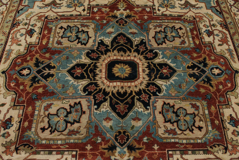 9x12 Rust and Ivory Anatolian Persian Rug