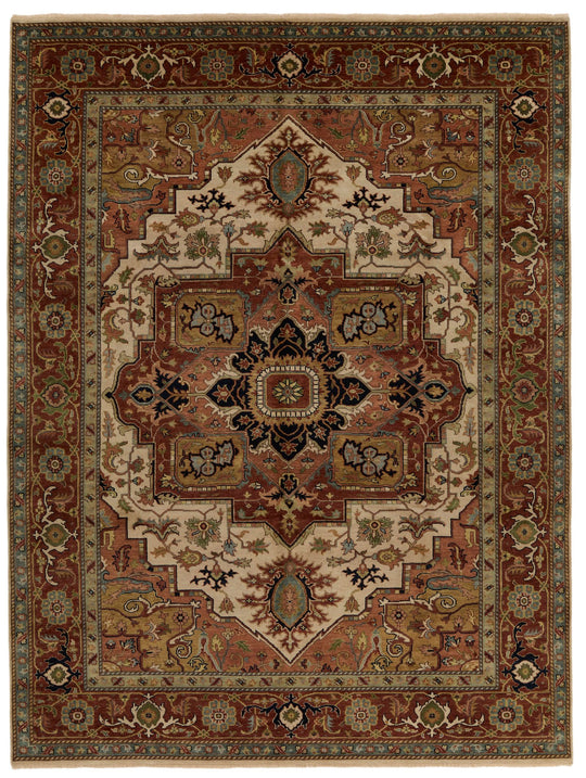 9x12 Beige and Rust Anatolian Persian Rug