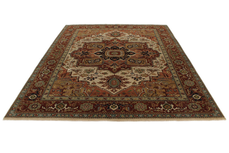 9x12 Beige and Rust Anatolian Persian Rug