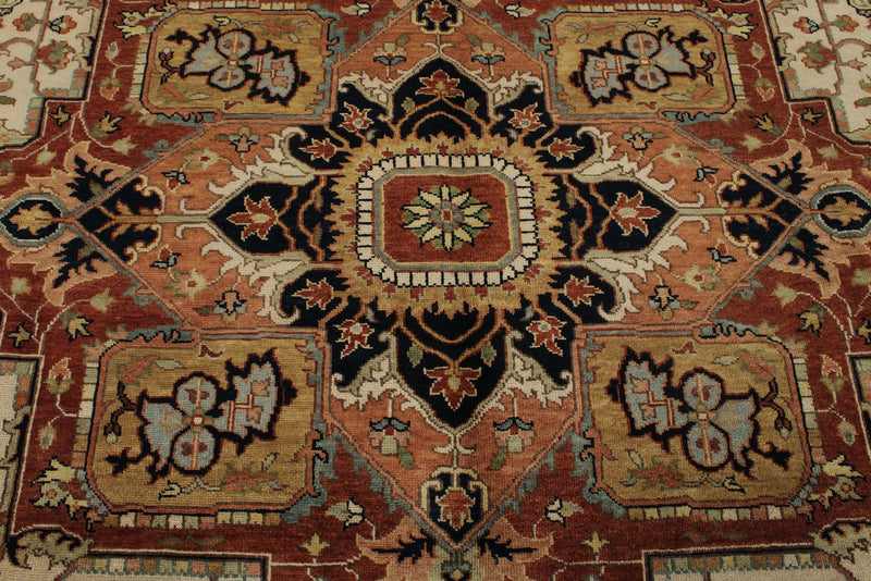 9x12 Beige and Rust Anatolian Persian Rug