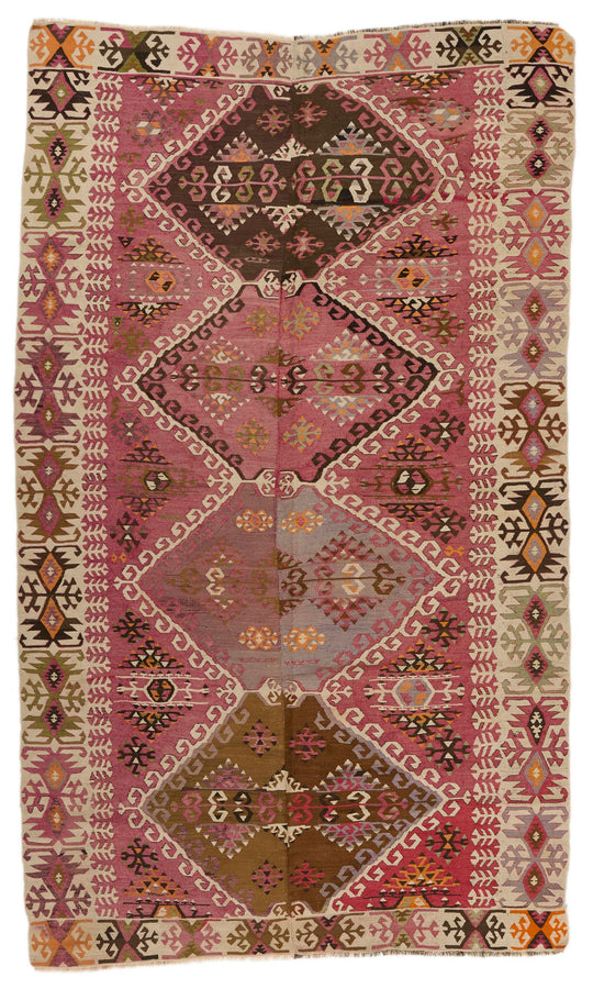5x9 Multicolor Turkish Tribal Rug