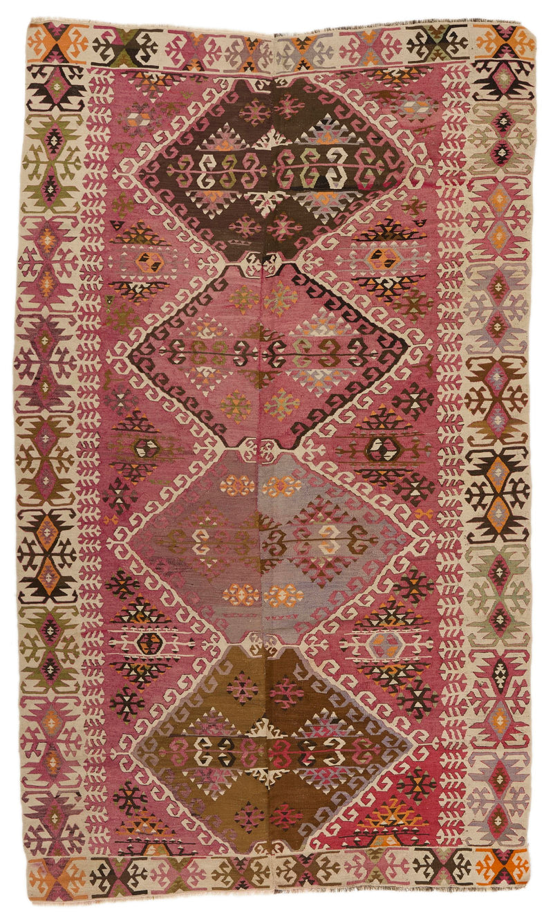 5x9 Multicolor Turkish Tribal Rug