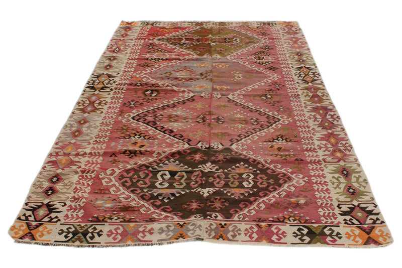 5x9 Multicolor Turkish Tribal Rug