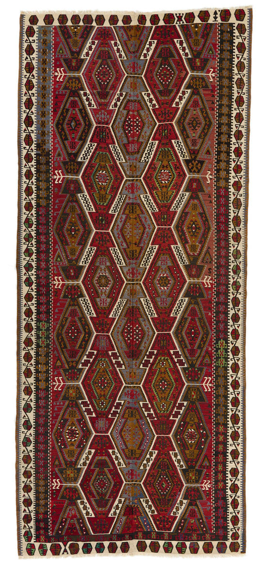 5x12 Multicolor Turkish Tribal Runner
