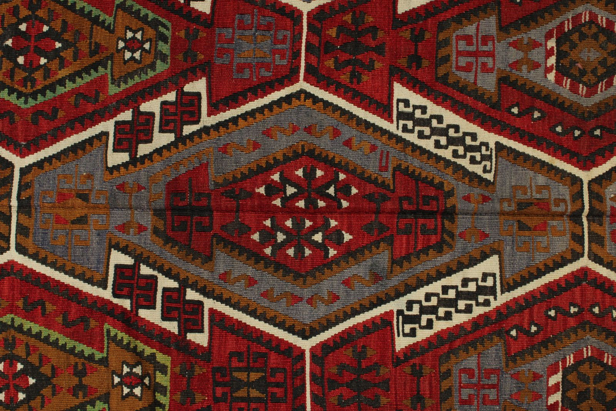 5x12 Multicolor Turkish Tribal Runner