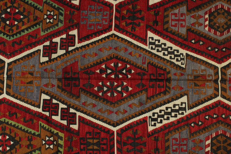 5x12 Multicolor Turkish Tribal Runner