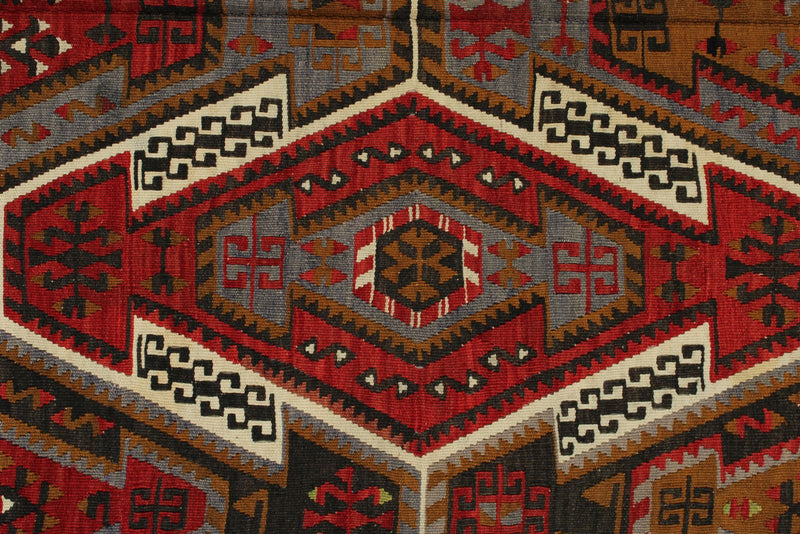 5x12 Multicolor Turkish Tribal Runner