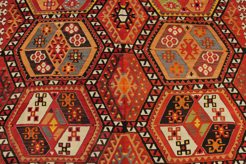 7x14 Multicolor Turkish Tribal Runner