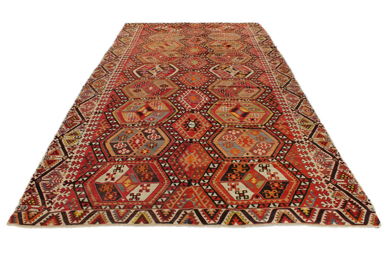 7x14 Multicolor Turkish Tribal Runner