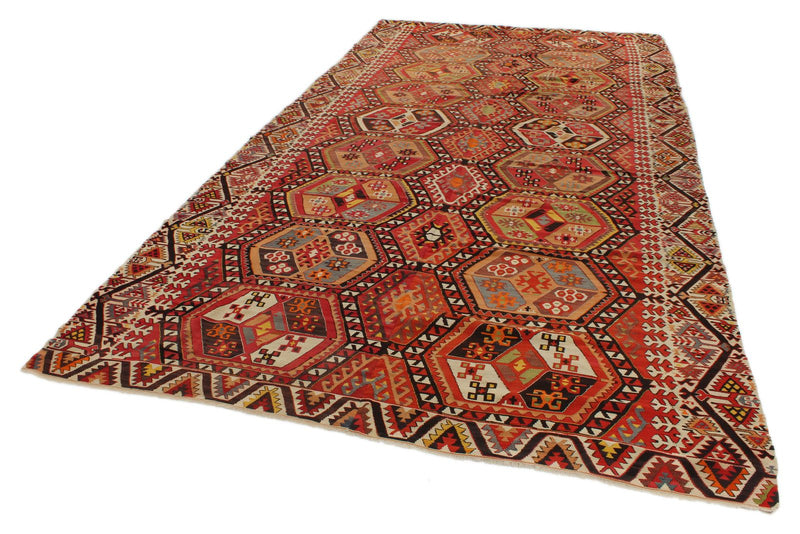 7x14 Multicolor Turkish Tribal Runner