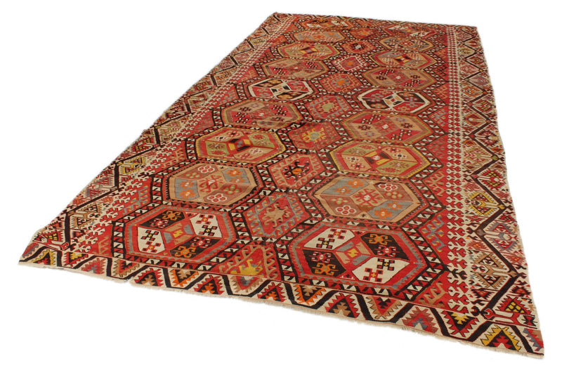 7x14 Multicolor Turkish Tribal Runner