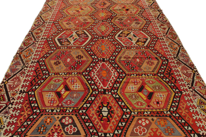 7x14 Multicolor Turkish Tribal Runner