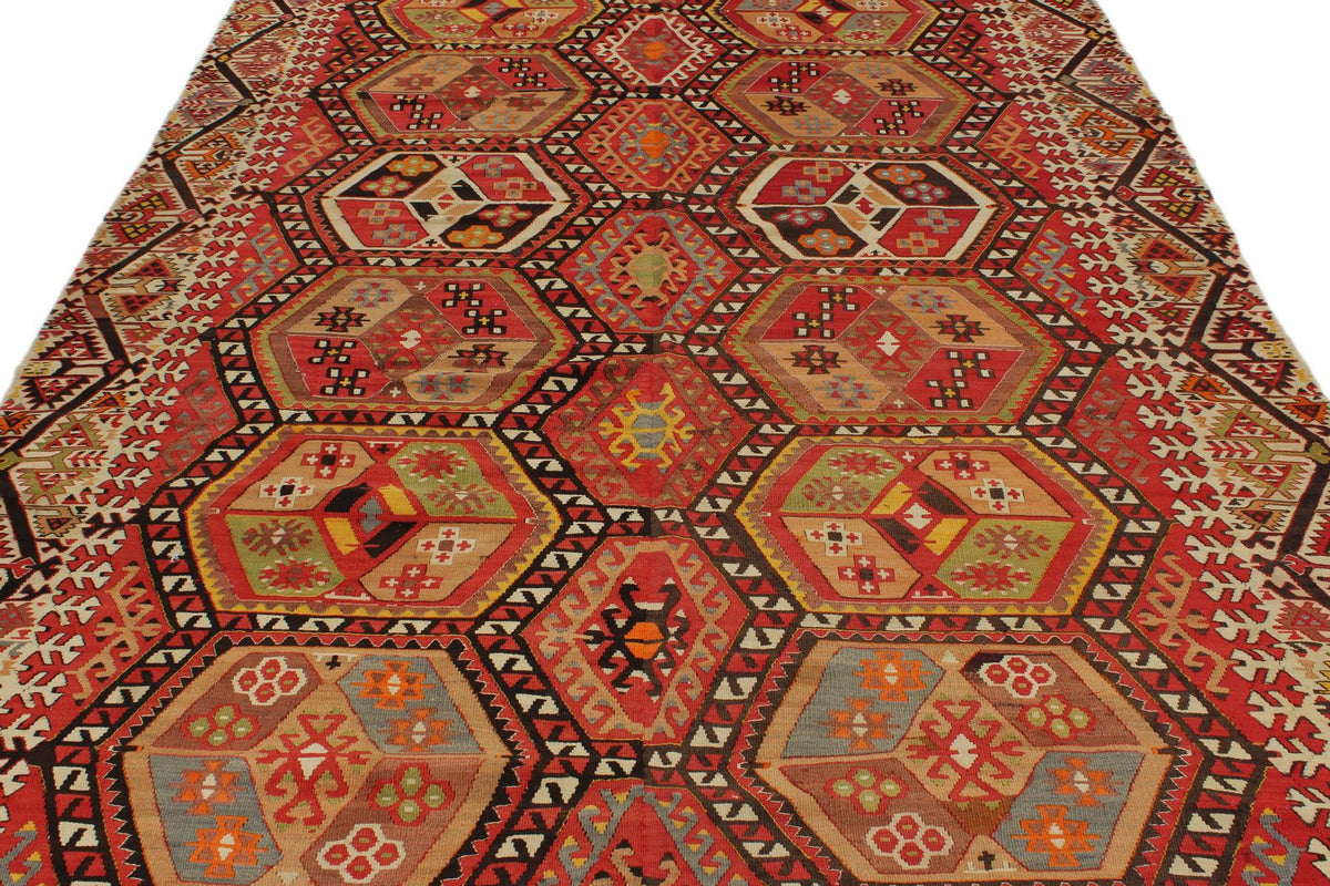 7x14 Multicolor Turkish Tribal Runner