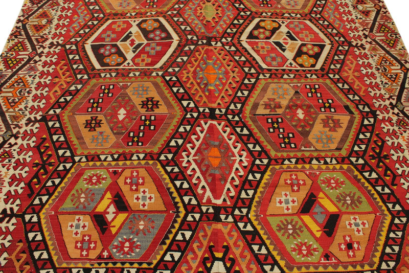 7x14 Multicolor Turkish Tribal Runner