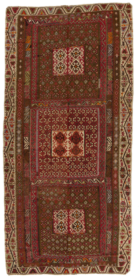6x13 Multicolor Turkish Tribal Runner