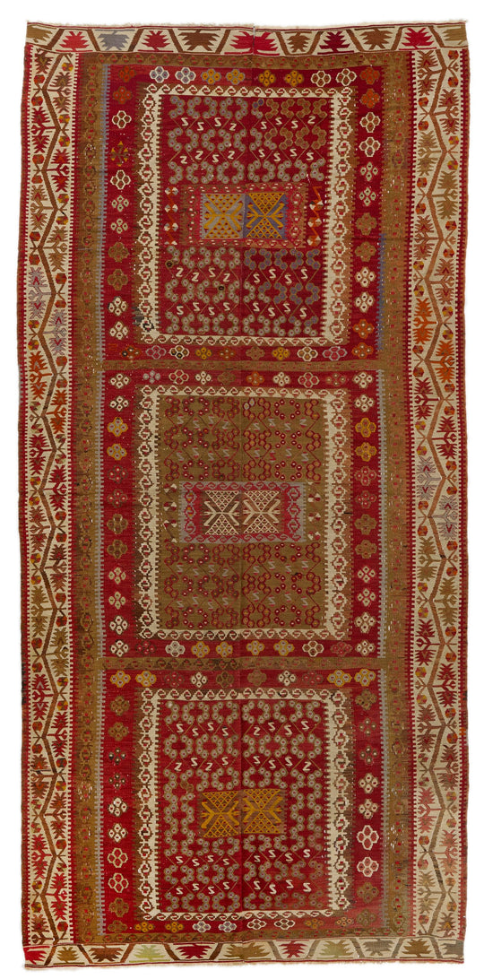 5x11 Multicolor Turkish Tribal Runner