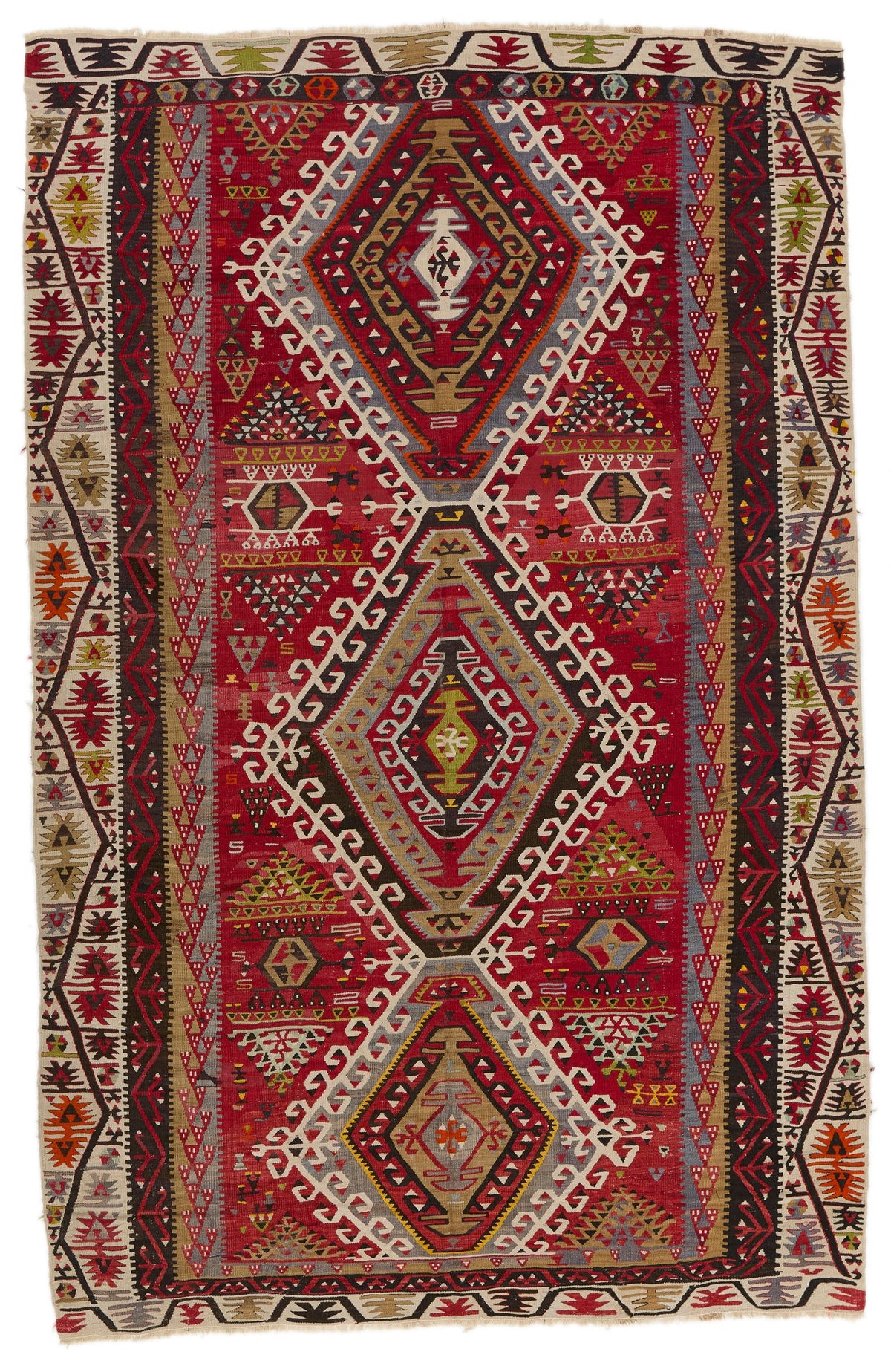 6x10 Multicolor Turkish Tribal Rug